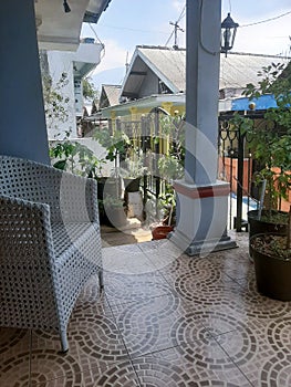 TERRACE CHAIRS IN SUMMER  SHADE