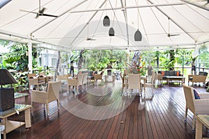 Terrace in front of the australian jungle