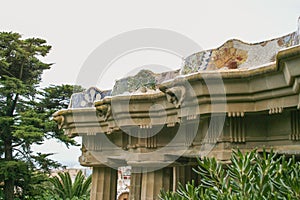 Terrace of Gaudi& x27;s Parc Guell