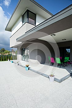 Terrace in a luxurious house