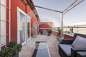 terrace is the outdoor area of the house, the habitable exterior extension