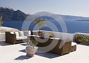 Terrace relax in Santorini