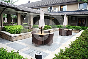 terrace of restaurant