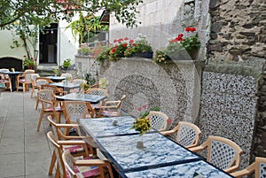 Terrace of a restaurant