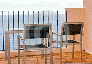 A terrace with sea views photo