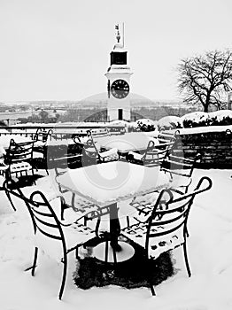 Terrace under the snow