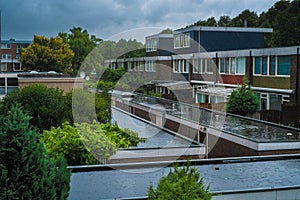 Terraced houses as modern aqueduct photo