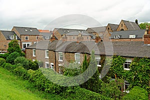 Terraced houses in the city centre of York, England