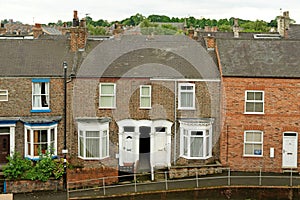 Terraced houses in the city centre of York, England