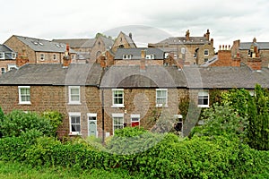 Terraced houses in the city centre of York, England