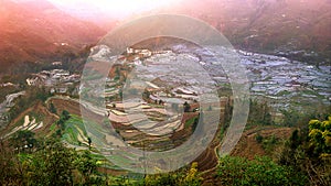 Terraced rice fields in Yuanyang.