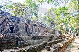 Terraced ruins of Ta Nei, Siem Reap Cambodia