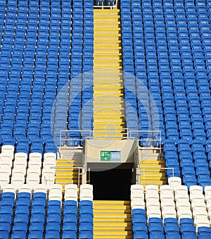 Terraced stadium seating photo