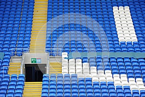 Terraced stadium seating photo