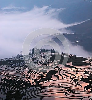 Terraces and clouds