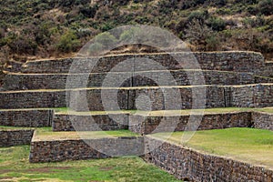 Terraces in Cuzco Sacred valley of Incas in Peru