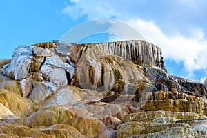 Terraces, Limestone and Rock Formations at Mammoth Hot Springs i