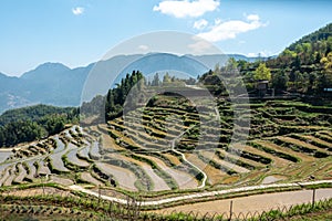 Terraces in Sanhe Ancient Town, Feixi County, Hefei city, Anhui Province, China