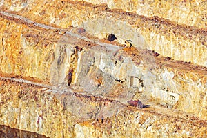 Terracing the Corta Atalaya mine, Huelva, Spain photo