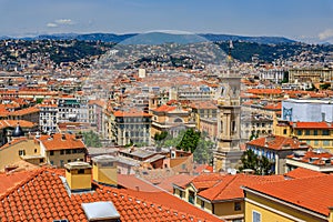 Terracota rooftops of old town Nice