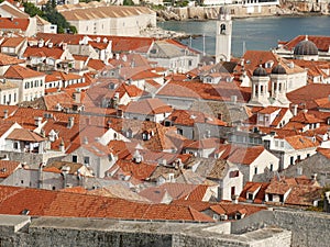 Terracotta clay tiled roofs of Dubrovnik