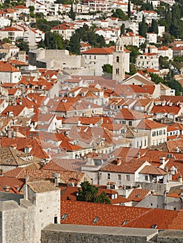 Terracotta clay tiled roofs of Dubrovnik