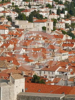 Terracotta clay tiled roofs of Dubrovnik