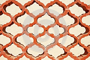 Terracotta decorative latticework fence photo