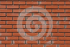 Terracotta freshmade brick wall