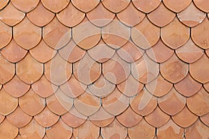 Terracotta roof tiles texture and background seamless