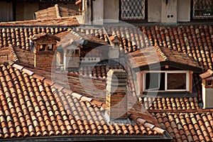 Terracotta rooves of Bergamo