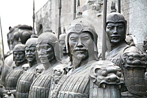 Terracotta sculptures depicting the armies of Qin Shi Huang, the first Emperor of China