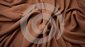 Terracotta Silk Fabric: A Stunning Medium Brown Muslin With Desertwave Style