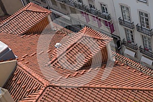 Terracotta tiled roofs