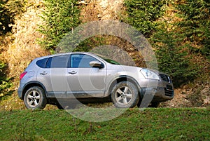 Terrain car in mud