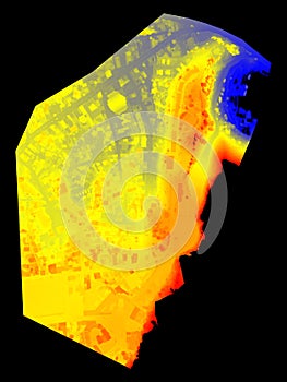 Terrain digital elevation model