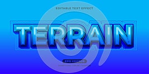 Terrain editable text effect vector