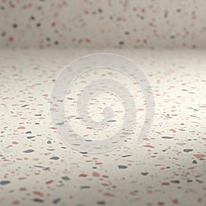 Terrazzo flooring featuring a cream base with irregular, multi-colored