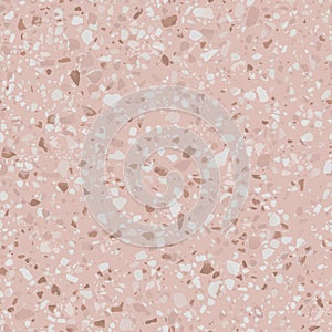 Terrazzo flooring texture. Realistic seamless pattern of natural marble floor