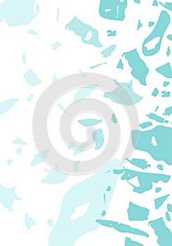 Terrazzo modern abstract template. Blue