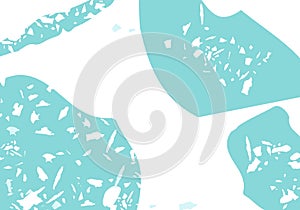 Terrazzo modern abstract template. Blue texture