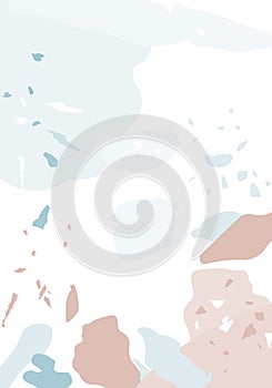 Terrazzo modern abstract template. Blue