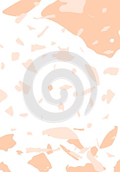 Terrazzo modern abstract template. Orange texture