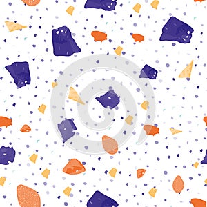 Terrazzo seamless pattern. Colorful classic floori photo