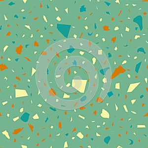 Terrazzo seamless pattern. Khaki classic flooring