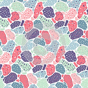 Terrazzo seamless pattern. Modern collage.