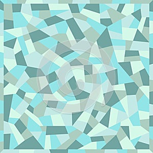 Terrazzo seamless pattern. Surface texture of decorative granite tiles. Blue color pebbles. Marble mosaic floor. Vector