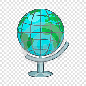 Terrestrial globe icon, cartoon style