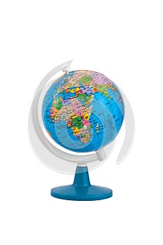 Terrestrial globe isolated photo