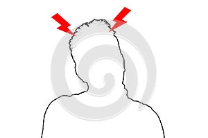 Terrible headache Silhouette
